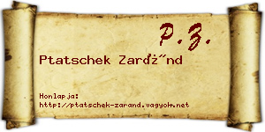 Ptatschek Zaránd névjegykártya